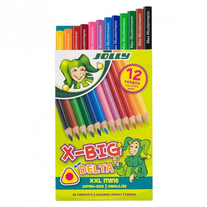 Velike trikotne barvice X-Big Delta 12 barv