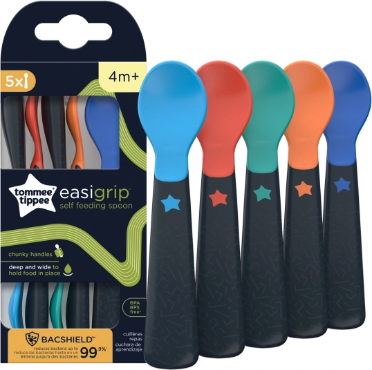 Easigrip™ Široke žličke 6m+, 5 kos