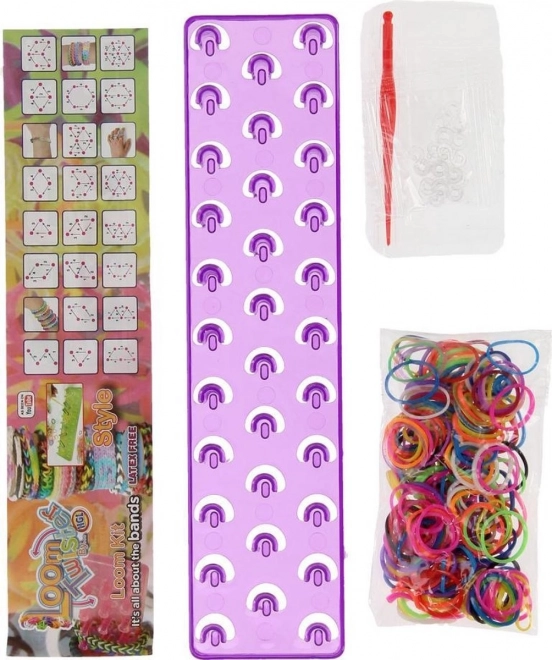 Loom komplet z 200 barvnimi gumicami