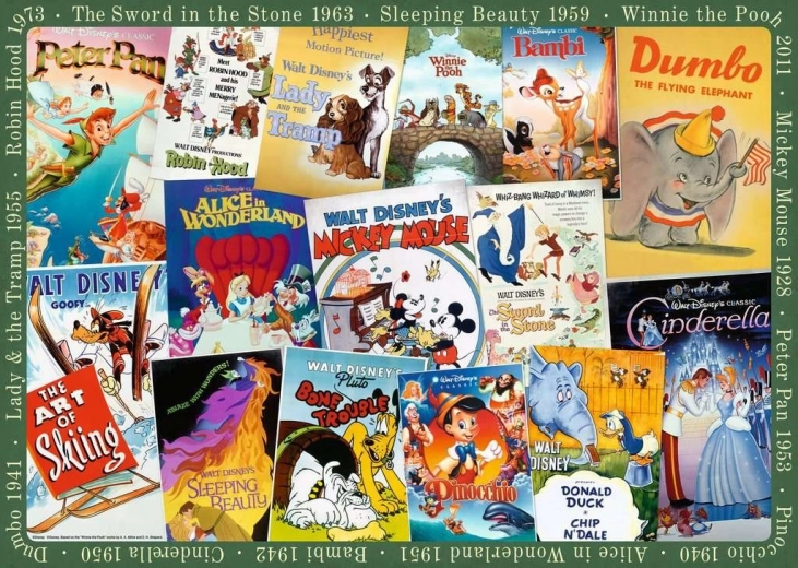 Ravensburger sestavljanka Disney vintage plakati 1000 koščkov
