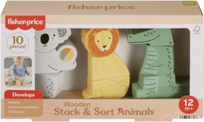 Fisher-Price lesene živalice – sestavljanka in razvrščevalnik