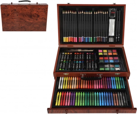 Slikarski set Art Box ustvarjalni komplet v lesenem kovčku