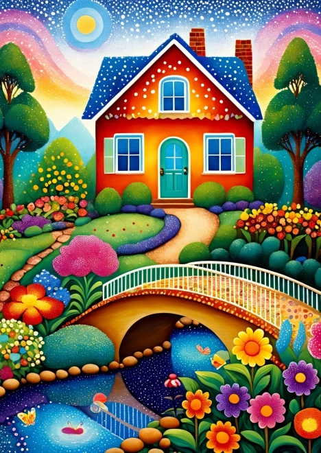 Enjoy Puzzle barvna hiša – 1000 koščkov