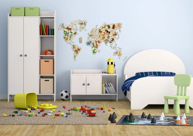 Lesna živalska karta sveta 3D, velikost M
