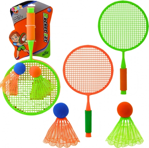 Badmintonski komplet za otroke – 2 loparja in 2 veliki žogici