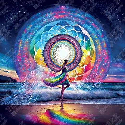 Kvadratne uganke Plesna mandala 1023 kosov