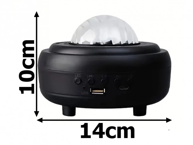 Nočni svetlobni projektor aurora z bluetooth zvočnikom