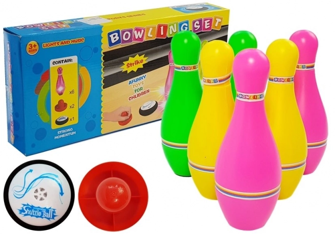 Barvni set za bowling s svetlobnimi učinki