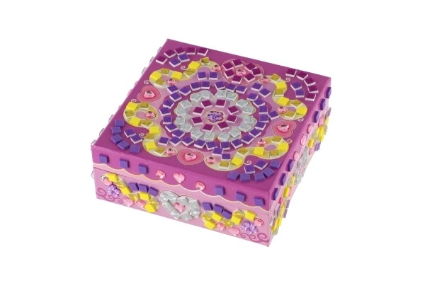 Kreativni komplet škatlica za nakit z mozaikom in dodatki v škatli 21x18x5,5cm