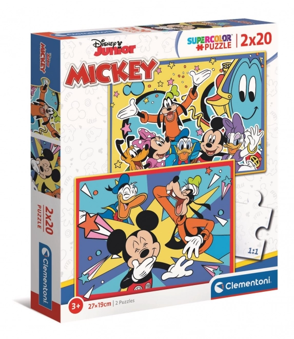 Clementoni puzzle Mickey in prijatelji 2x20 delov