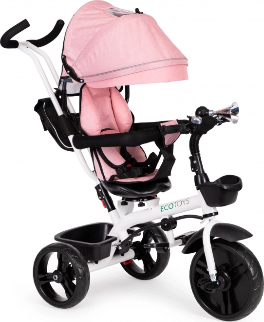 ECOTOYS Tricikel, Športni voziček - roza