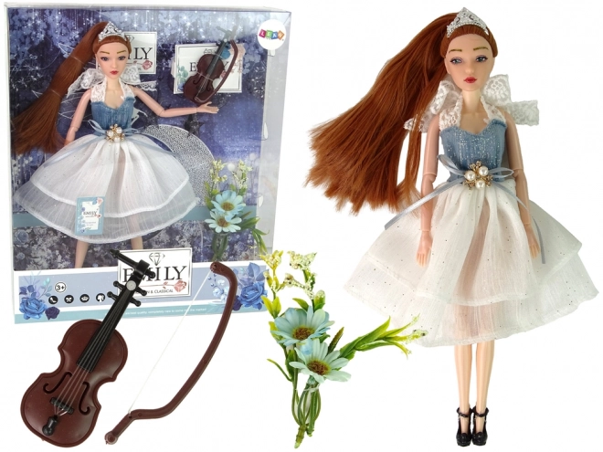 Cvetlična violinska punčka Emily