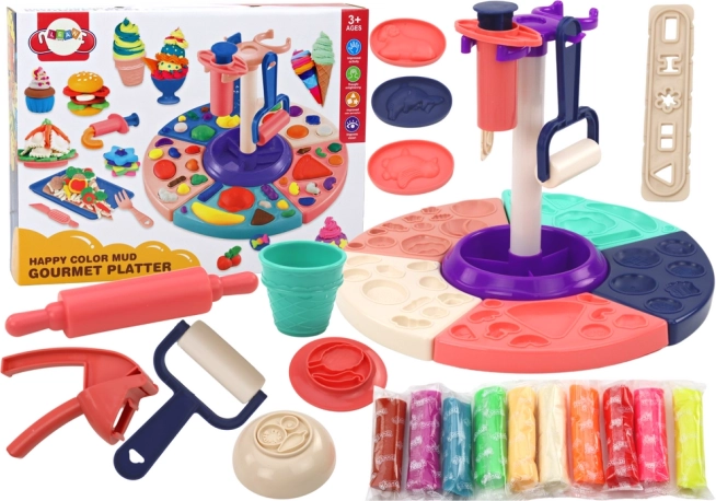 plastična kuhinjska ustvarjalna set z iztiskalnikom in dodatki za otroke