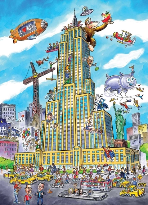 Sestavljanka DoodleTown: Empire State 1000 koščkov