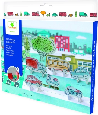 Pockets skrčljiva folija – prevozna sredstva ustvarjalni komplet