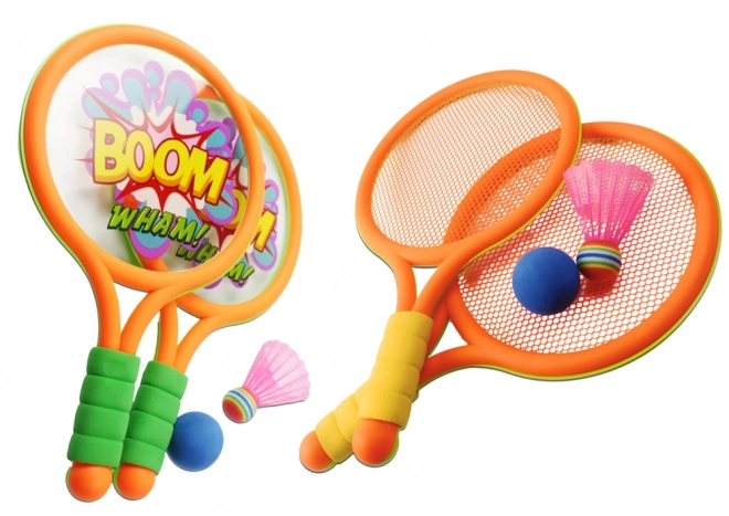 Otroške badmintonske loparji Dinosavri Oranžna zelena