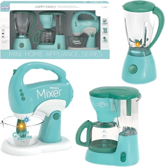 WOOPIE Komplet domačih naprav za otroke 3v1 Mešalnik Blender Kuhinjski robot