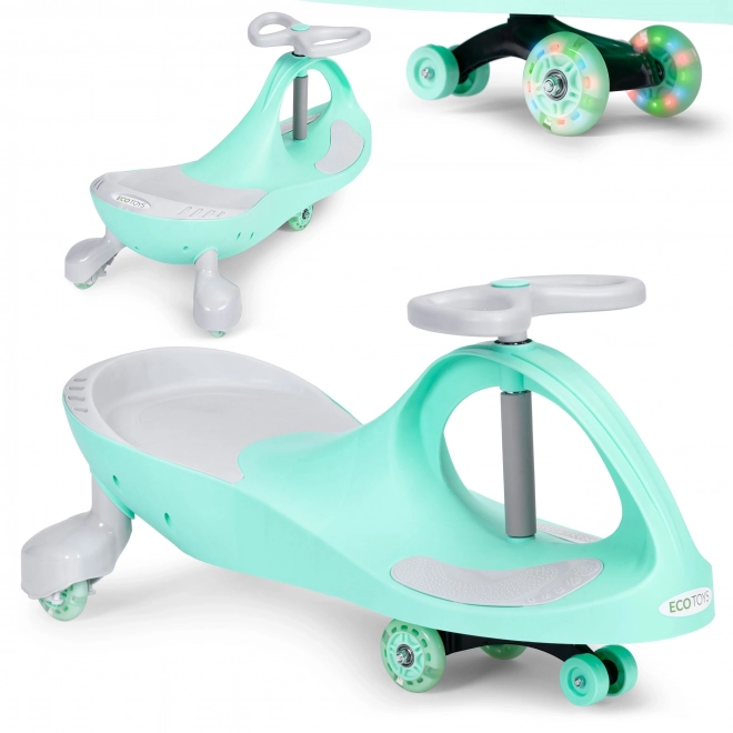 Wiggle Car z osvetljenimi kolesi zelen ECOTOYS