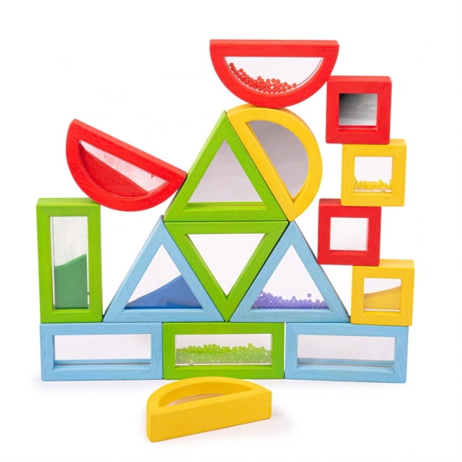 Bigjigs Toys Barvni obliki senzorične mavrice