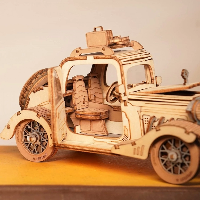 Vintage avtomobil - sodobni 3D leseni puzzle