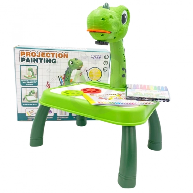 WOOPIE Dinosaurjev projektor s tablo in flomastri
