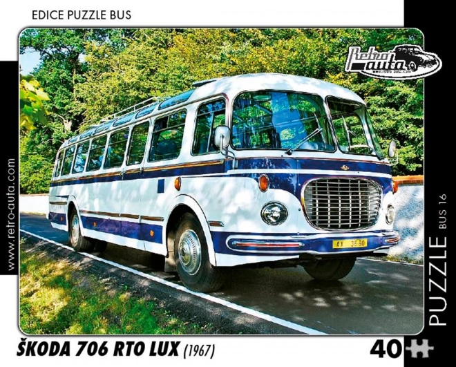 RETRO-AUTA Puzzle Avtobus Škoda 706 RTO Lux 40 kosov