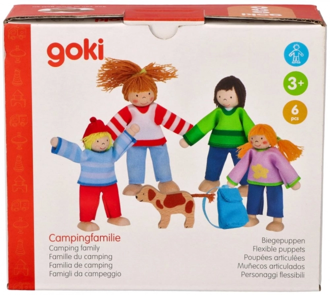 GOKI lesene punčke za hišico - Družina na počitnicah