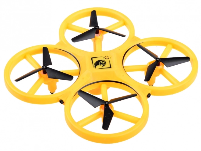 Dron upravljan z gestami rok + daljinsko upravljanje Kvadrokopter RC0573 – Rumena