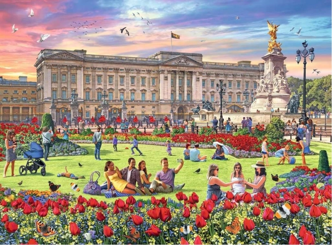 Ravensburger puzzle Kraljevske rezidence Velike Britanije 4x500 kosov
