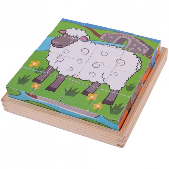 Bigjigs Toys Kocke slike farma