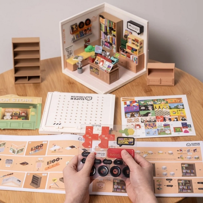 RoboTime miniatura hiške Očarljiva knjigarna