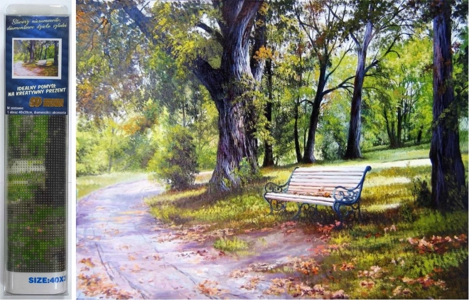 diamantno slikanje sončna klop 30 × 40 cm