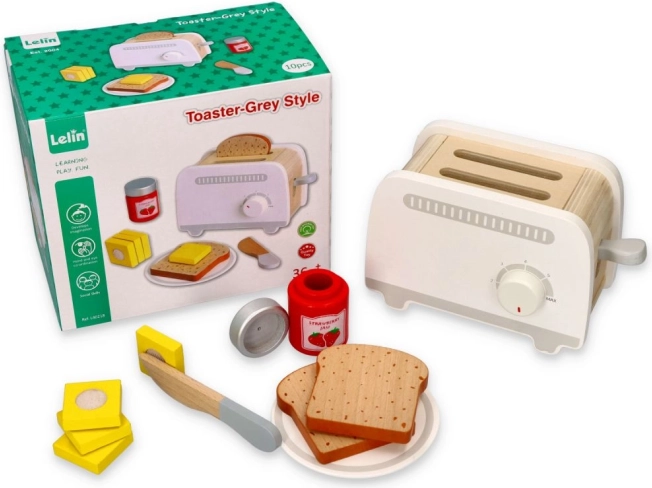 Leseni toaster za otroke – siv