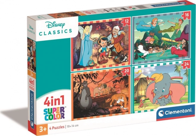 Sestavljanka 4v1 Super Barva Disney Classic