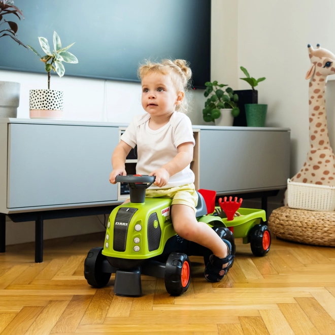 Falk otroški traktor Claas 470 Arion zelen z prikolico in kompletom za pesek