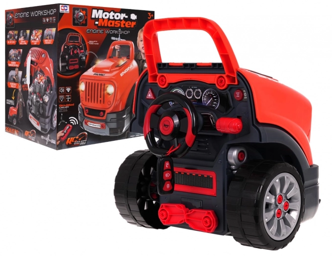 DIY Motor Master - komplet za malega mehanika oranžna