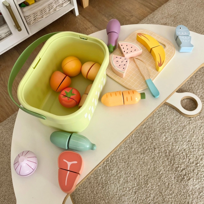 Leseni sklop za rezanje hrane Tooky Toy