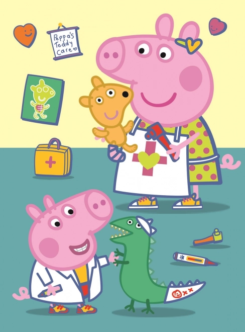 TREFL Puzzle Prašiček Peppa: Zdravniški pregled 20 delov