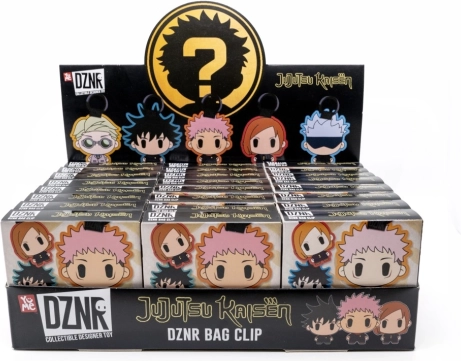 JUJUTSU KAISEN obesek za ključe s sponko – zbirateljski set 5 likov (displej 24 kos)