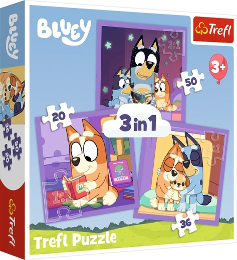 Sestavljanka TREFL Spoznajte Bluey 3v1