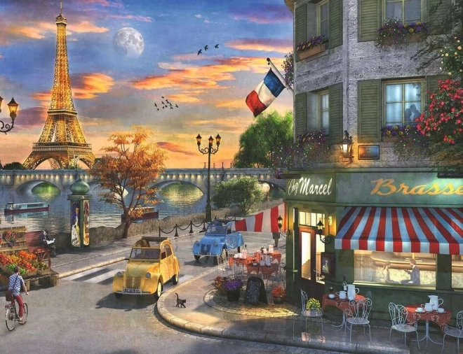 Ravensburger puzzle Zahod sonca v Parizu 2000 kosov
