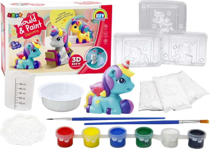 Kreativni umetniški komplet 3D mavčnih barv Unicorn