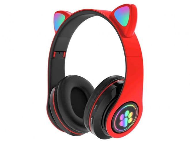 Brezžične slušalke bluetooth radio fm mp3 mačja ušesa led osvetlitev