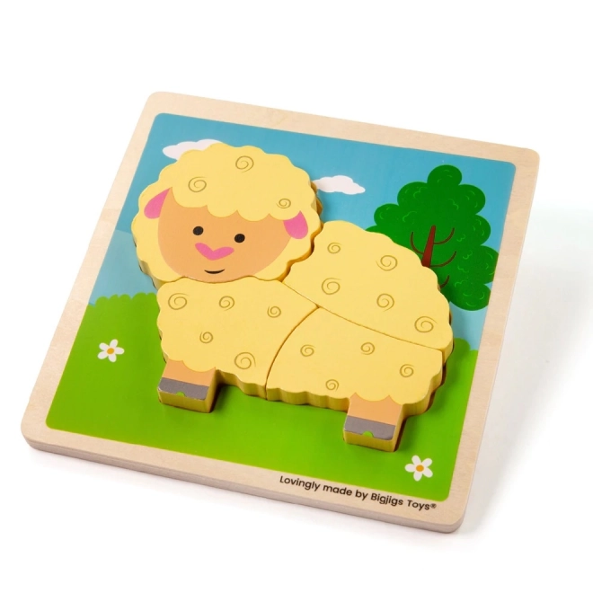 Bigjigs Toys Lesena vstavljanka Ovčka
