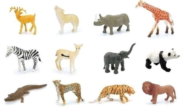 Set figuric divjih živali 12 kos