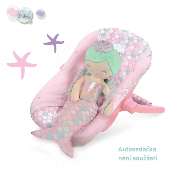 DeCuevas 20041 Mehka punčka 2v1 OCEAN FANTASY - 36 cm s posteljico