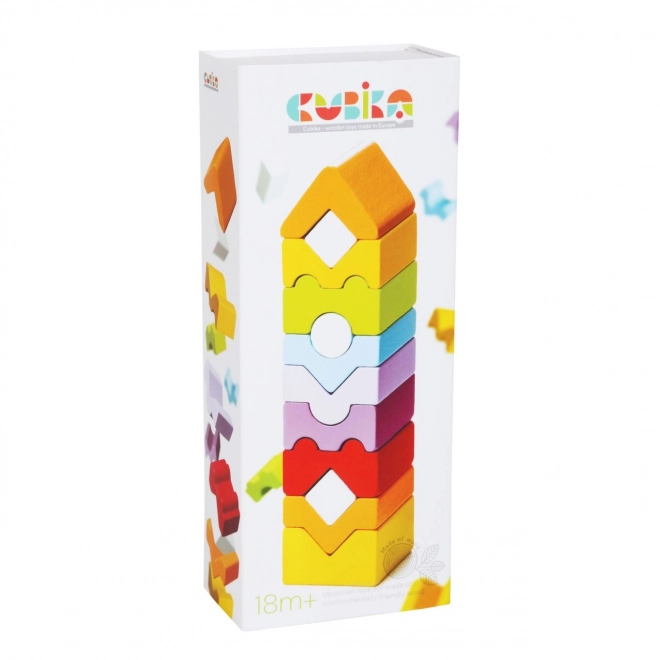 Stolp XI - lesena sestavljanka CUBIKA, 12 delov