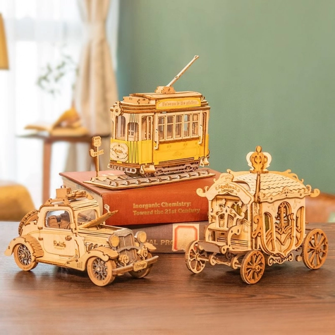 Vintage avtomobil - sodobni 3D leseni puzzle