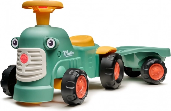 Otroški traktorček Falk Baby Maurice Vintage s sedežem na prikolici