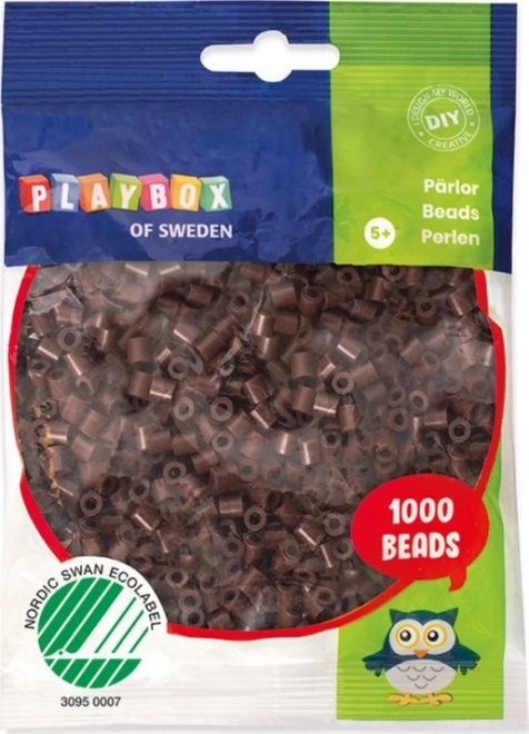 PLAYBOX Likalne perlice - rjave 1000 kos
